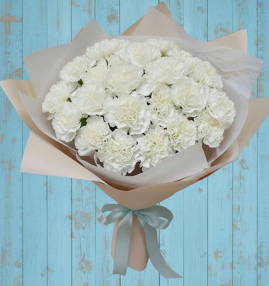 Букет цветов из: Гвоздики в Красные Баррикады