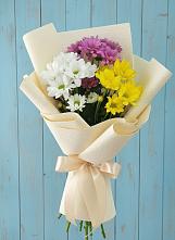 Букет цветов из:  Хризантемы #REPLACE_PRED# Красные Баррикады