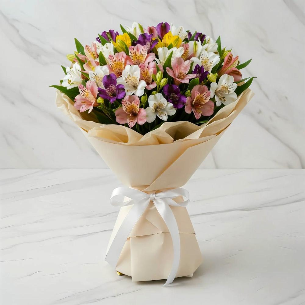 Букет цветов из: Альстромерии в Красные Баррикады