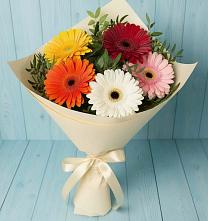 Букет цветов из:  Герберы в Красные Баррикады