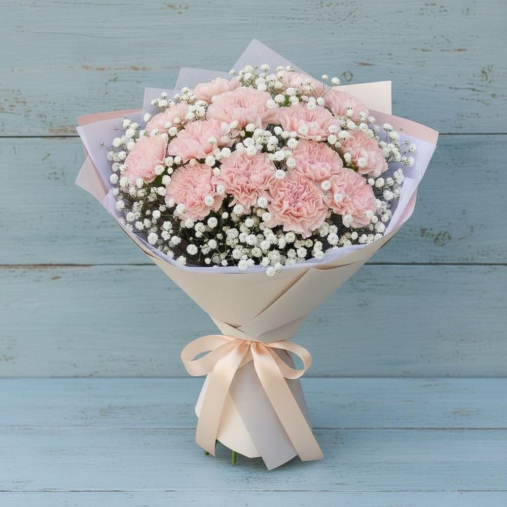 Букет цветов из: Гвоздики в Красные Баррикады