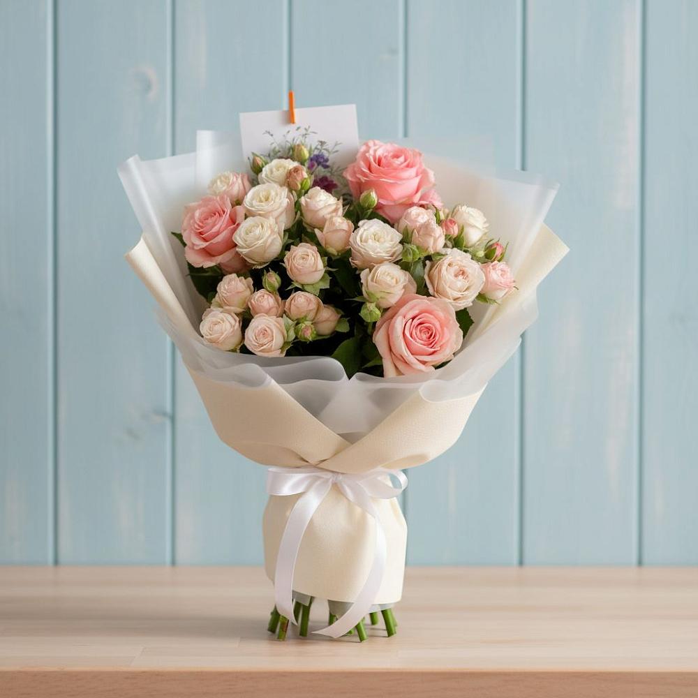 Букет цветов из: Розы в Красные Баррикады