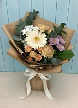 Букет цветов из:  Герберы и Хризантемы в Красные Баррикады