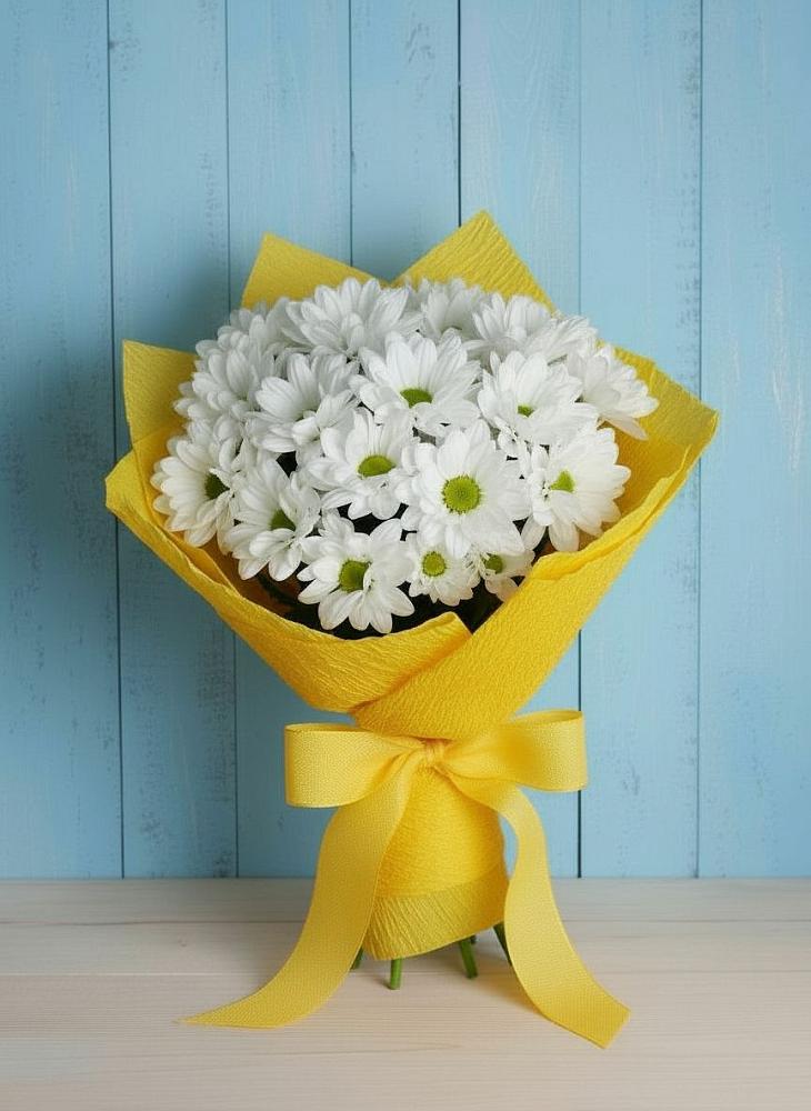 Букет цветов из: Хризантемы в Красные Баррикады