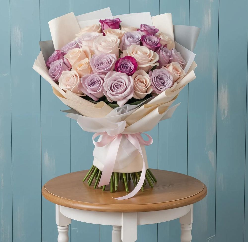 Букет цветов из: Розы в Красные Баррикады