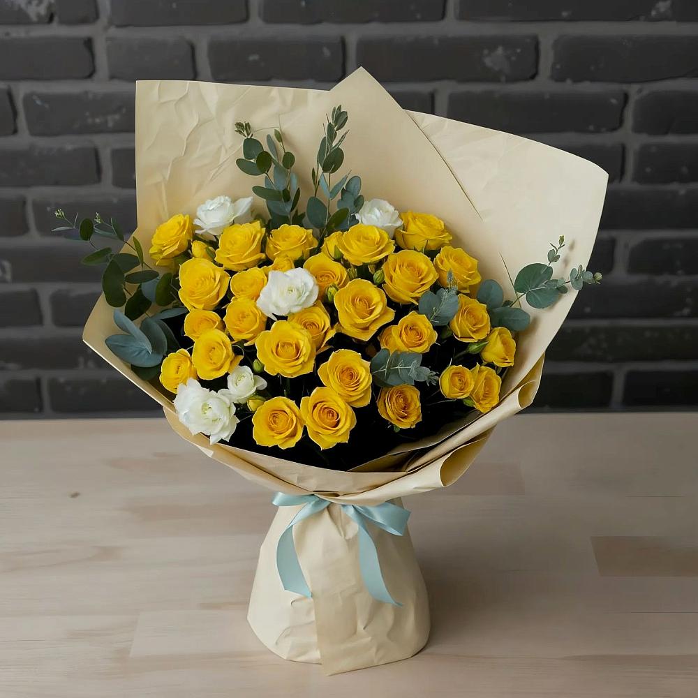 Букет цветов из: Розы в Красные Баррикады