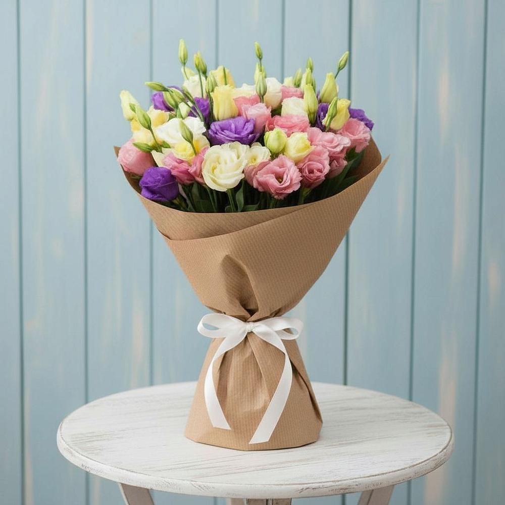 Букет цветов из: Лизиантусы в Красные Баррикады