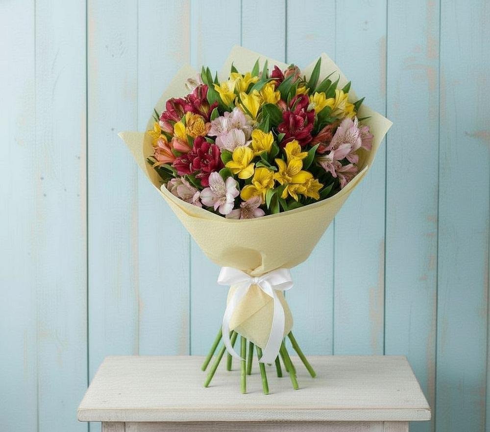 Букет цветов из: Альстромерии в Красные Баррикады