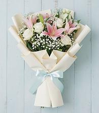 Букет цветов из:  Лилии в Красные Баррикады